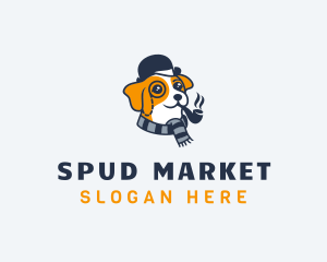 Detective Pet Dog  logo design