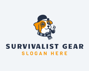 Detective Pet Dog  logo design