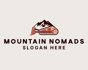 Mountain Bulldozer Contractor logo design