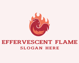 Flame Grill Chicken logo design