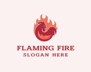 Flame Grill Chicken logo design