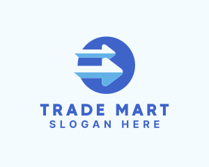 Logistics Trade Arrow  logo design