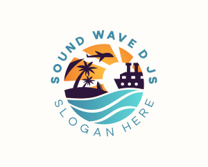 Island Flight Cruise Travel logo design