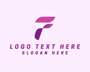 Logistics Courier Letter F logo