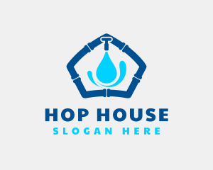 House Pipe Faucet logo design