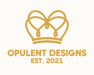 Gold Royal Crown logo design