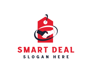 Shopping Tag Handshake / Deal logo