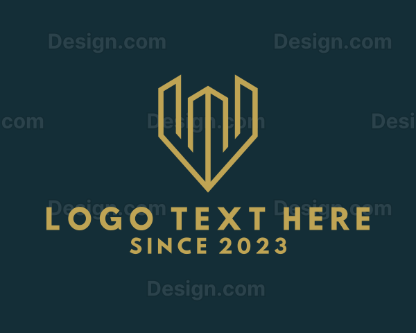 Geometric Viking Helmet Logo