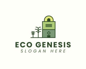 Eco House Building logo design