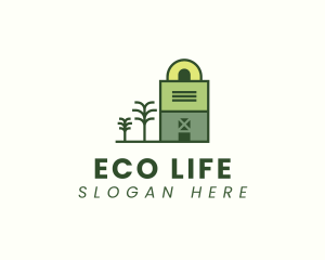 Eco House Building logo design