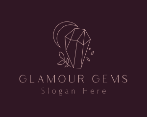 Upscale Crystal Moon logo design