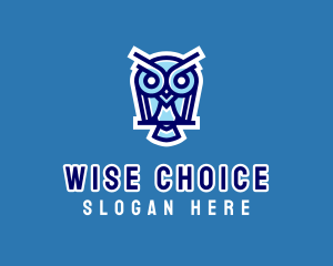 Wise Bird Owl logo design