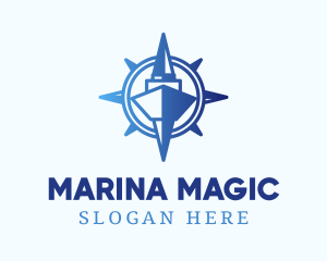 Nautical Ship Compass logo design