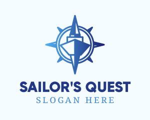 Nautical Ship Compass logo design