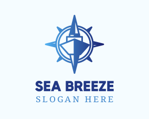 Nautical Ship Compass logo design