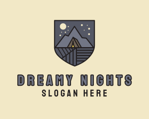 Night Outdoor Camping logo design