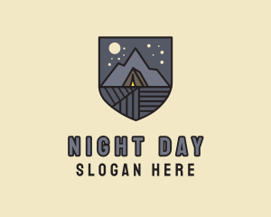 Night Outdoor Camping logo design