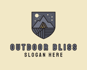 Night Outdoor Camping logo design