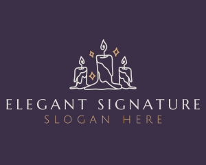 Elegant Light Candle logo design