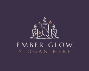 Elegant Light Candle logo design