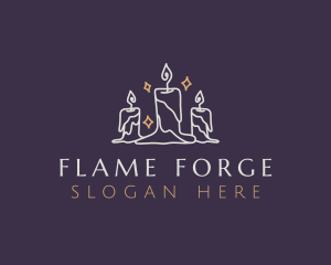 Elegant Light Candle logo design