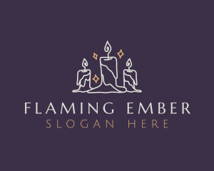 Elegant Light Candle logo design