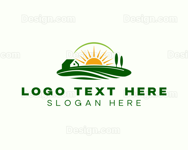 Backyard Field Landscaping Logo