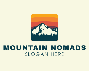 Mountain Hiking Adventurer logo design