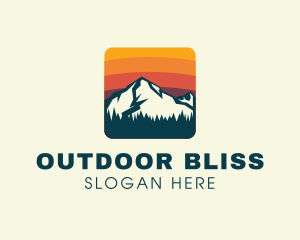 Mountain Hiking Adventurer logo design