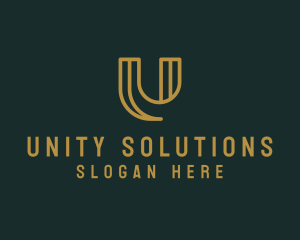 Business Consultancy Firm Letter U logo design