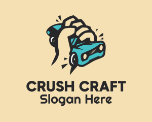 Car Crush Fist Hand logo