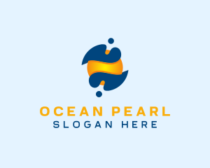 Abstract Ocean Sun  logo design