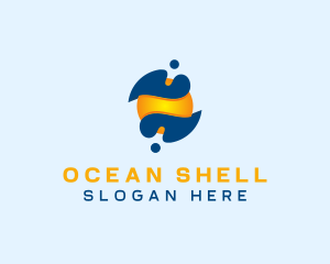 Abstract Ocean Sun  logo design