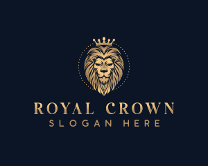 Royalty King Lion logo design