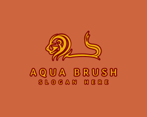 Brush Stroke Lion Firm logo design