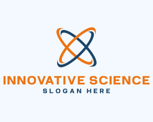 Science Atom Letter X logo