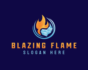 Fire Ice Cooling logo design