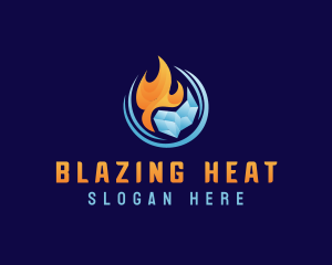 Fire Ice Cooling logo design