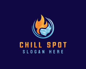 Fire Ice Cooling logo design