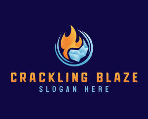 Fire Ice Cooling logo design