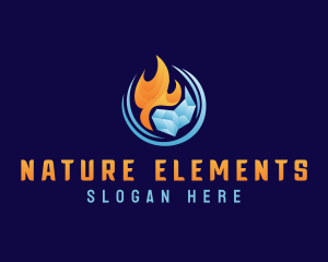 Fire Ice Cooling logo design