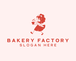 Bread Girl Bakery logo design