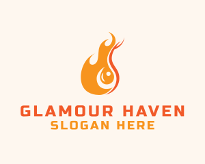 Blazing Fuel Flame Logo