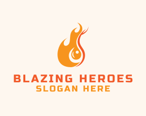 Blazing Fuel Flame logo design