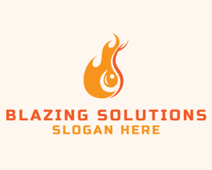 Blazing Fuel Flame logo design