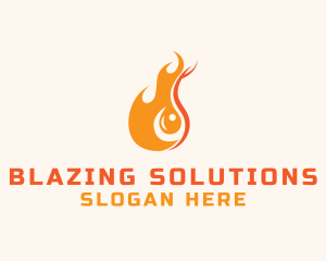 Blazing Fuel Flame logo