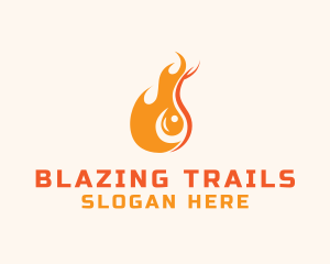 Blazing Fuel Flame logo design