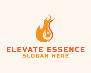 Blazing Fuel Flame logo