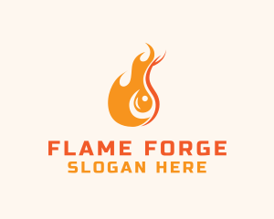 Blazing Fuel Flame logo design