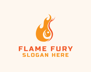 Blazing Fuel Flame logo design